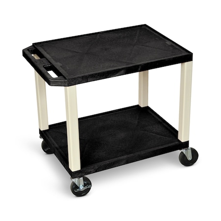 Luxor 26"H AV Cart - Two Shelves - Putty Legs WT26-P